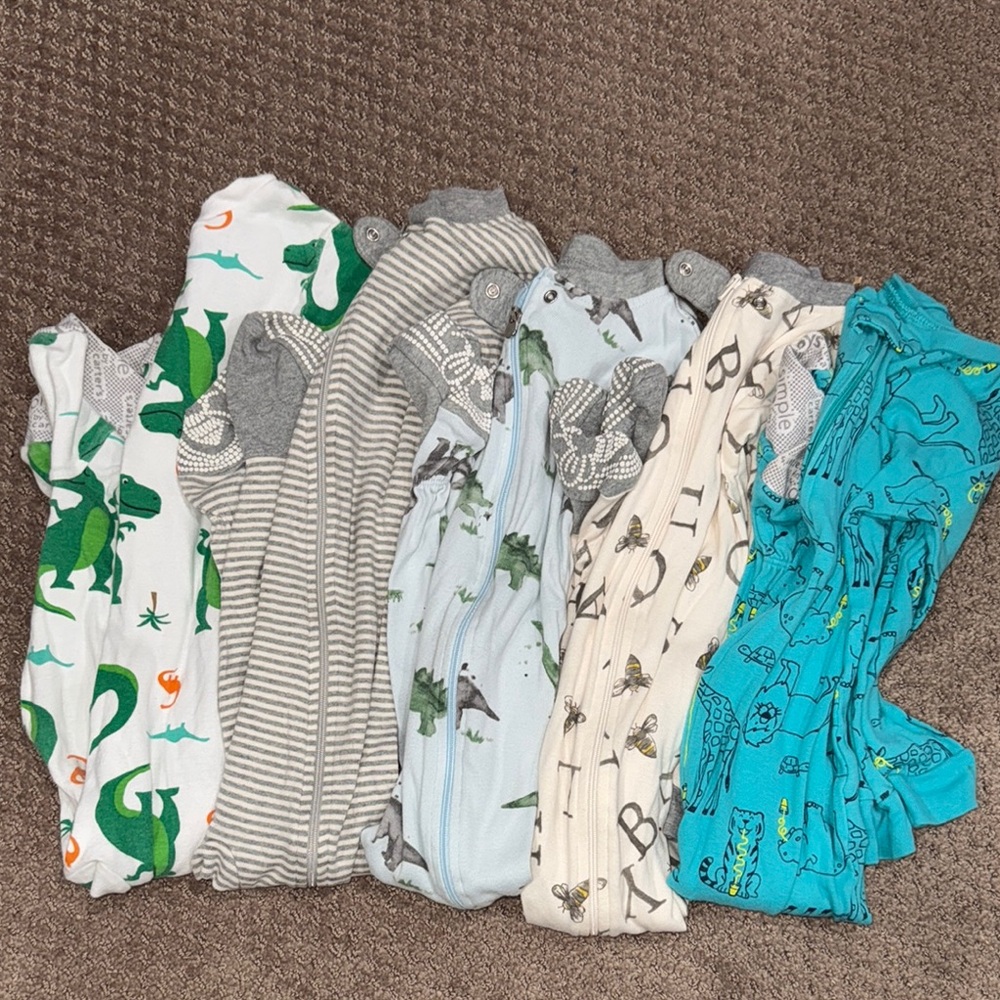 Toddler Footsie Pajamas 5 pair